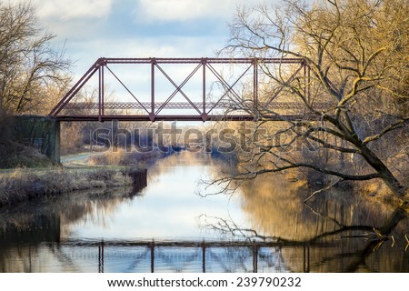 Old Railroad Bridge over Water