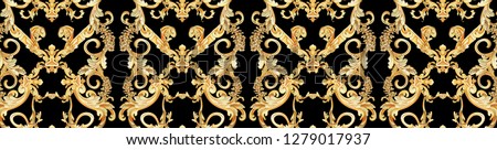golden baroque texture pattern