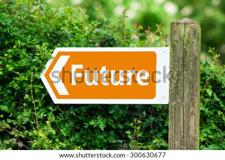 Direction Arrow, Sign To Future in Orange Color.