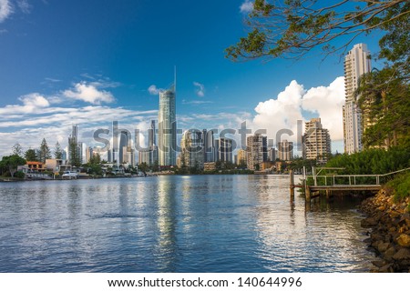 Modern city, daytime. (City of Gold Coast, Queensland, Australia)