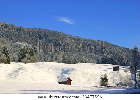 Snow covered mountain, Garmisch, Germany