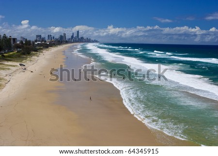 gold coast beaches. stock photo : Gold Coast
