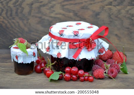 red fruit and red fruit jam