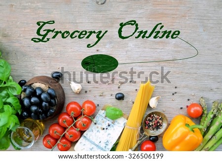 grocery on line ,business food concept