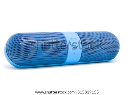 Bluetooth speaker on  white background