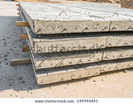 concrete slab outdoor at construction site