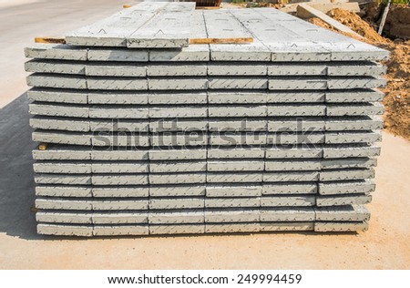 concrete slab outdoor at construction site
