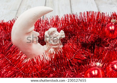 christmas background - red and white christmas dream