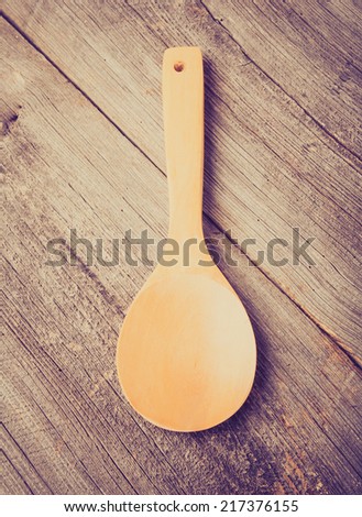 vintage photo of wooden spoon