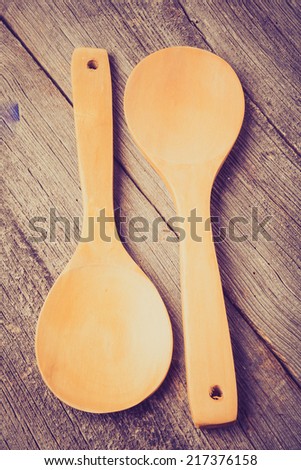 vintage photo of wooden spoons