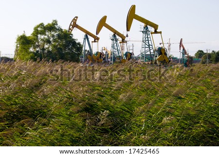 oil pumping by the side of show ground