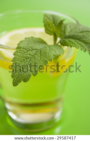 Herb tea with lemon