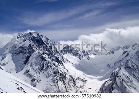 Mountains. Caucasus, Dombay-Ulgen.