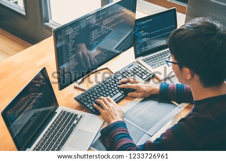 Professional Development programmer working in programming website a software and coding technology, writing codes and data code, Programming with HTML, PHP and javascript.