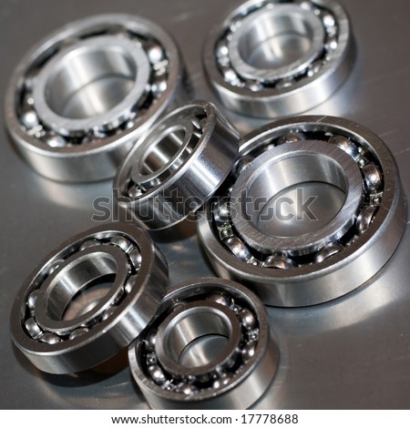 Ball-bearings on a polished steel surface