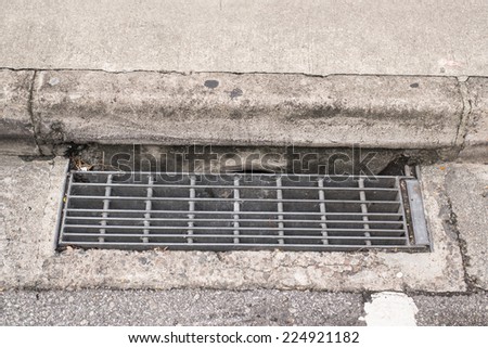 sewer grate  water and rain drain