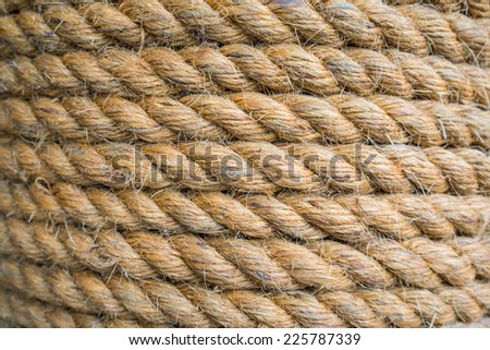 Close-up of Rope tied , Wooden rope , Main rope.