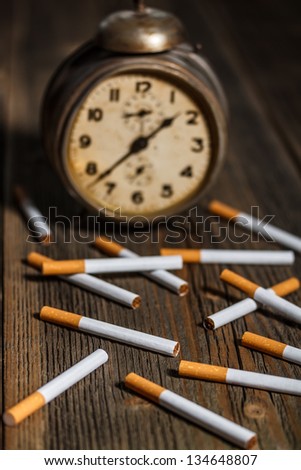 Cigarette concept time to break the habit