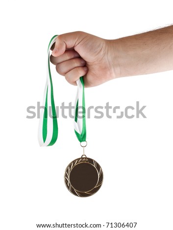 Blank winning medal