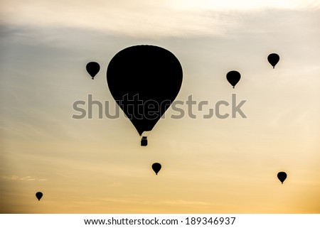 Hot air balloon flights in Cappadocia, Turkey.