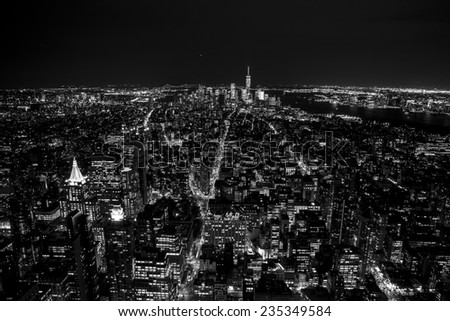 View of Manhattan skyline.