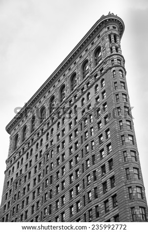 Manhattan, NYC - November 6: View of the Flat Iron building in Manhattan, NYC on November 6, 2014.
