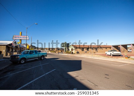Williams, Arizona - January 6: View of the city centre in Williams, Arizona on January 6, 2014.