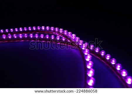 Purple LED in the dark