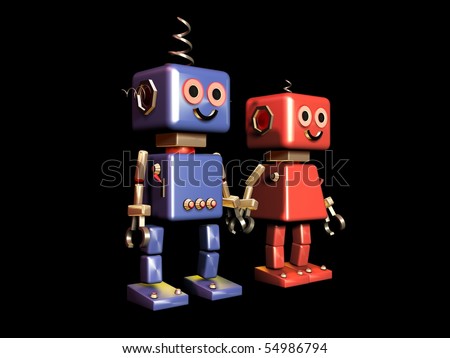 robot love background