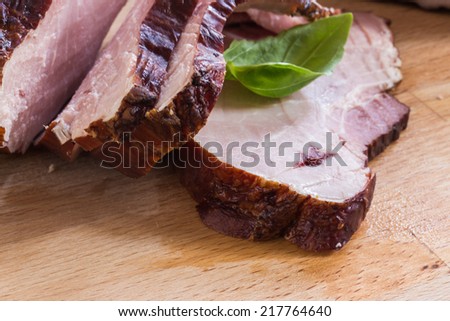 Slow smoked pork sirloin