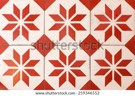 Thai retro floor tiles