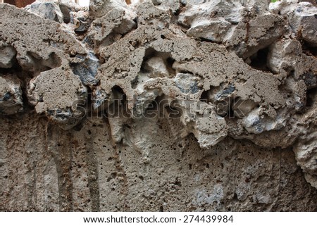 honeycombing problem concrete : build house construction work background