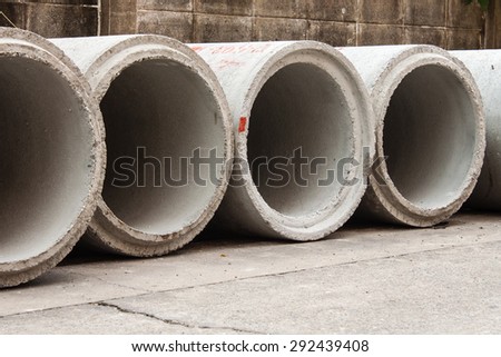 concrete reinforcement pipe diameter 0.60 m. for drainage waste water from resident