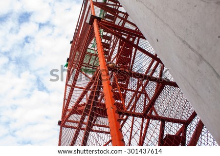 net fence protect stair for safety of high activity in construction site work