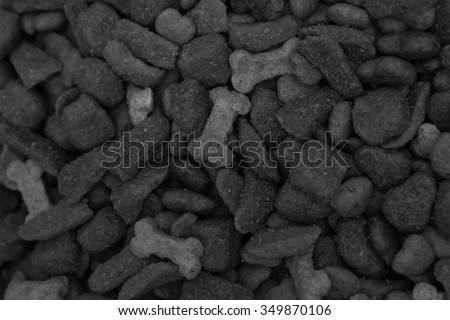 dog  food grain close up black and white background