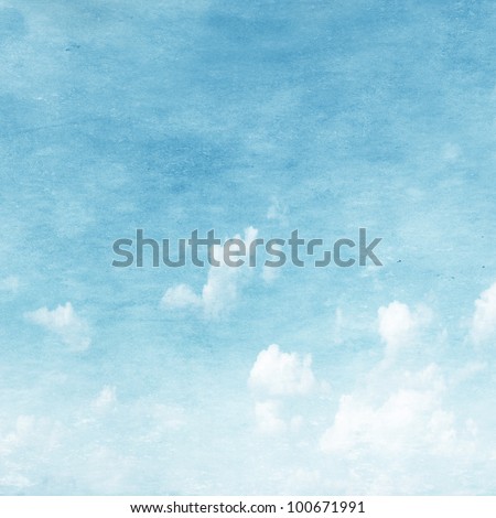 Grunge Image Of Blue Sky.