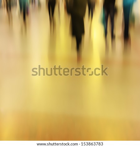 Abstract Image Of People In Motion Blur.