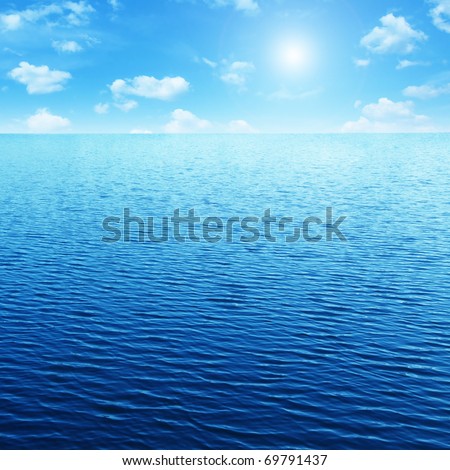 Blue sky,sun and sea.