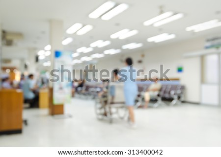Blurred background : Patient waiting for see doctor,abstract background