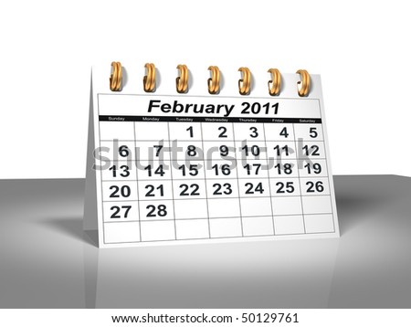 blank february calendar 2011. February, 2011. Week starts on