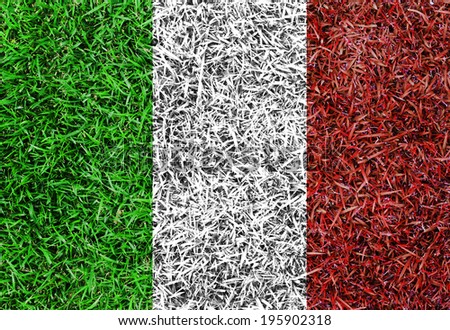 Italy Flag color grass texture background