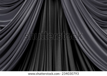 two tone of black curtain on stage curtain on stage for luxury background