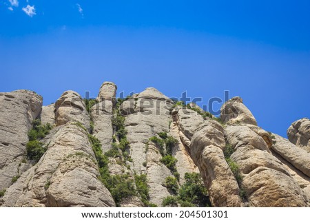 Rocks and stones with blue sky