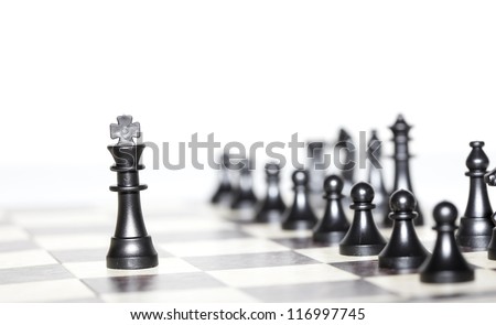 chess figures - strategy and leadership concept