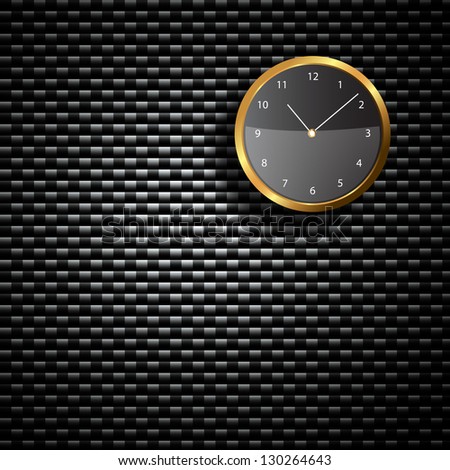 Modern Clock on the textured wall inside the room