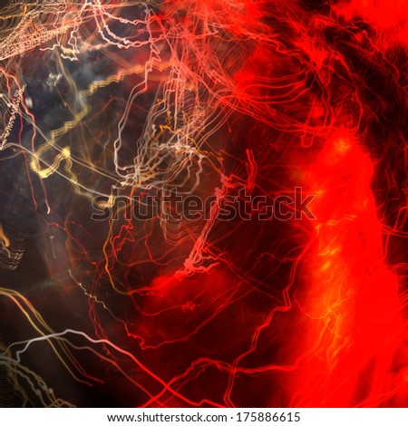 Abstract Fire Background with Flames and lightnings