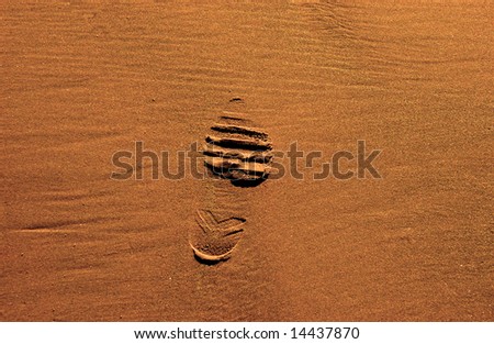 Foot print in sand