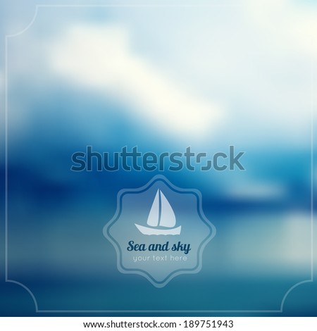 Vector blurred nature backround Sea and sky Vector blurred nature backround Sea and sky