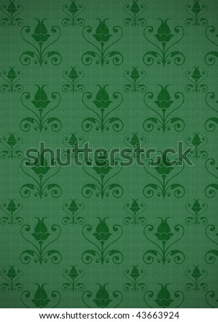 patterned wallpaper. stock photo : Old fashioned patterned wallpaper, illustration