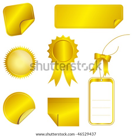 Gold Sticker Vector